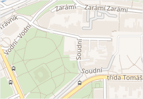 Bartošova v obci Zlín - mapa ulice