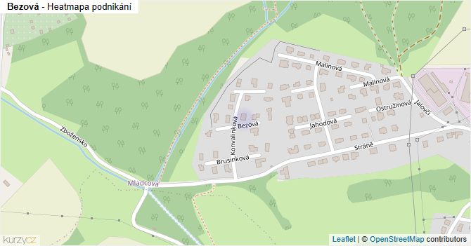 Bezová - mapa podnikání
