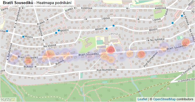 Bratří Sousedíků - mapa podnikání