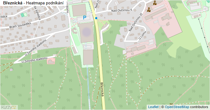 Březnická - mapa podnikání