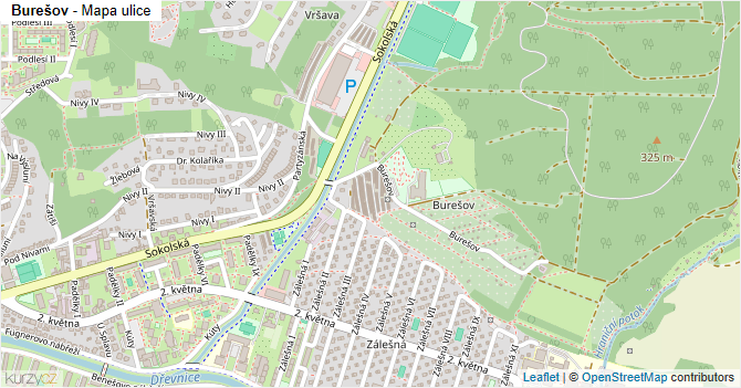 Burešov - mapa ulice