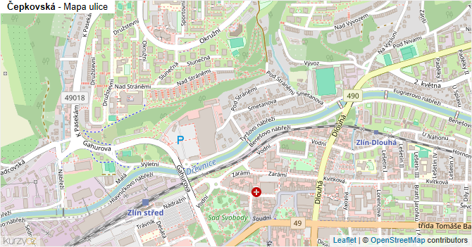 Čepkovská - mapa ulice