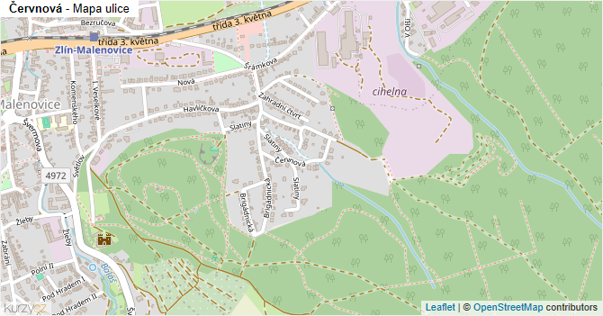 Červnová - mapa ulice