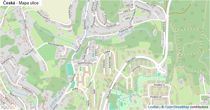 Česká - mapa ulice