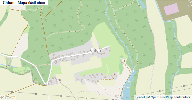 Chlum - mapa části obce
