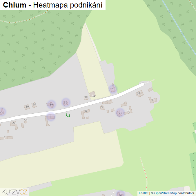 Mapa Chlum - Firmy v části obce.