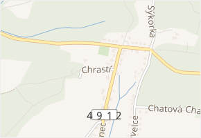 Chrastí v obci Zlín - mapa ulice