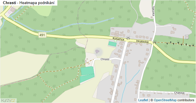 Chrastí - mapa podnikání