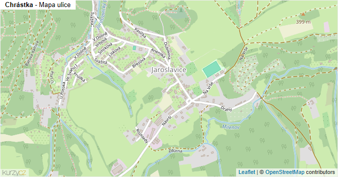 Chrástka - mapa ulice