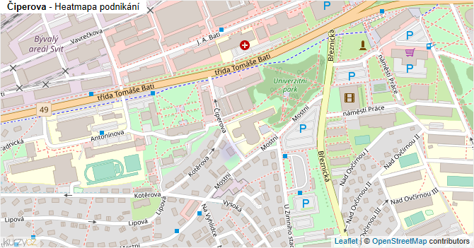 Čiperova - mapa podnikání