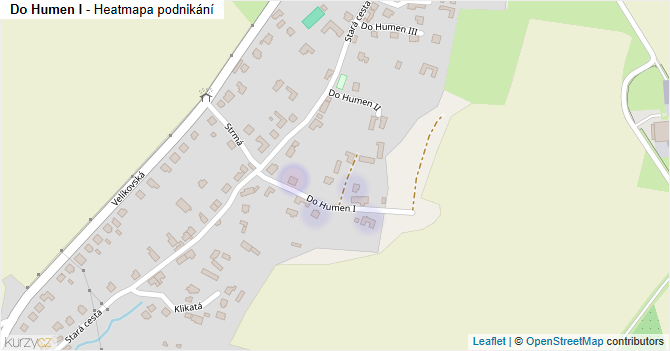Do Humen I - mapa podnikání