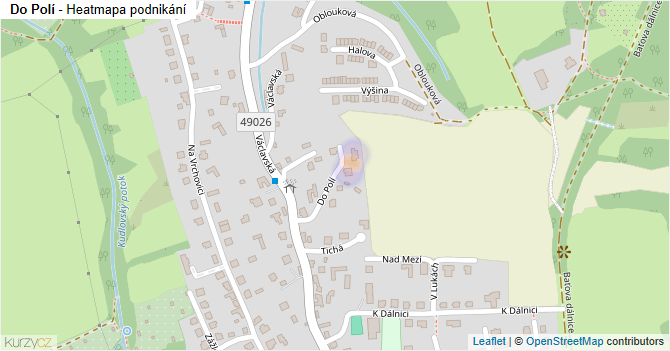 Do Polí - mapa podnikání