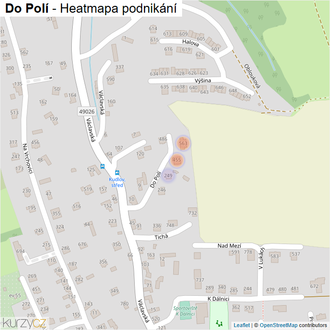 Mapa Do Polí - Firmy v ulici.