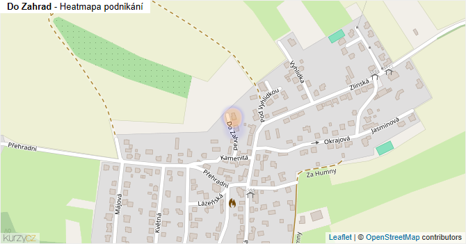 Do Zahrad - mapa podnikání