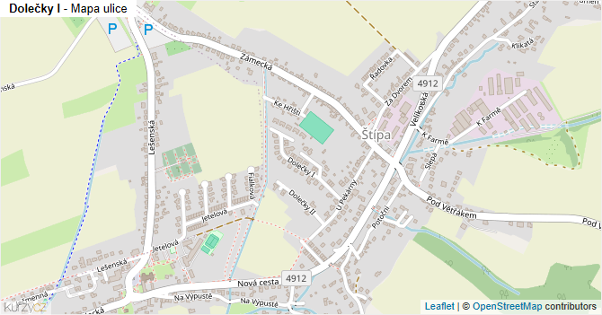 Dolečky I - mapa ulice