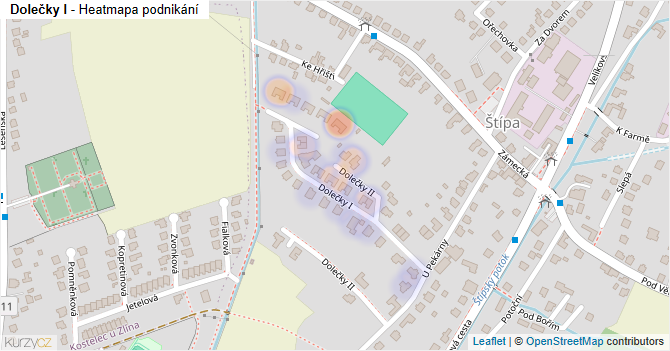 Dolečky I - mapa podnikání