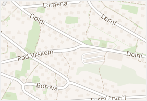 Dolní v obci Zlín - mapa ulice