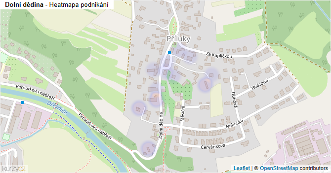 Dolní dědina - mapa podnikání