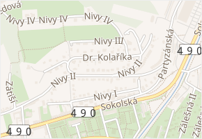 Dr. Kolaříka v obci Zlín - mapa ulice