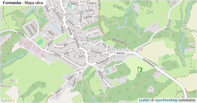 Formanka - mapa ulice