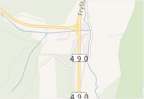 Fryštácká v obci Zlín - mapa ulice