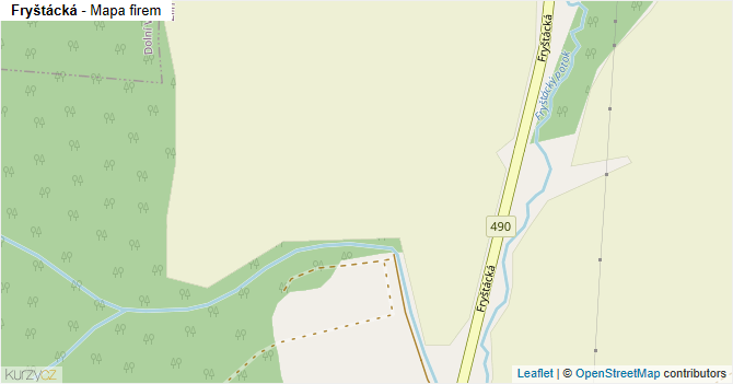 Fryštácká - mapa ulice