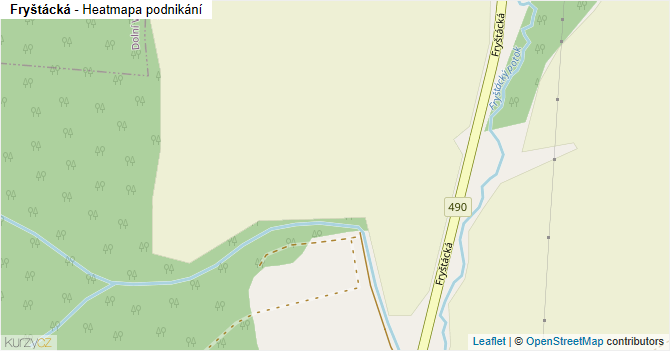 Fryštácká - mapa podnikání