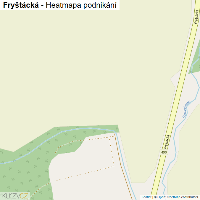 Mapa Fryštácká - Firmy v ulici.