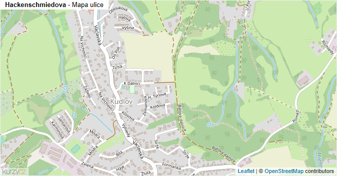 Hackenschmiedova - mapa ulice