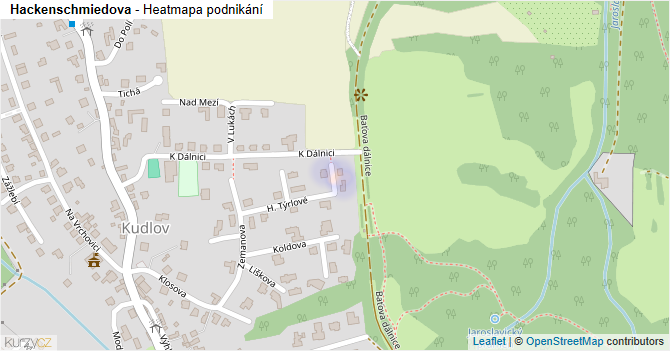 Hackenschmiedova - mapa podnikání