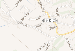 Háje v obci Zlín - mapa ulice