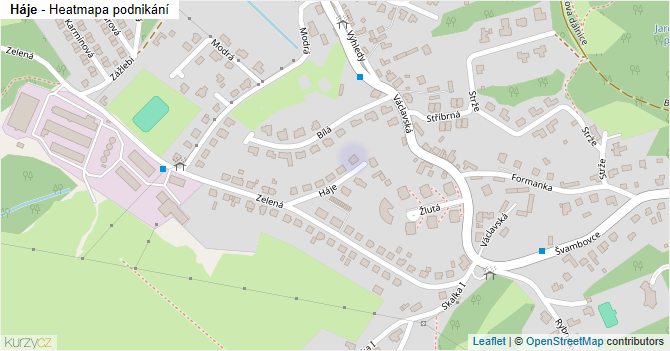 Háje - mapa podnikání
