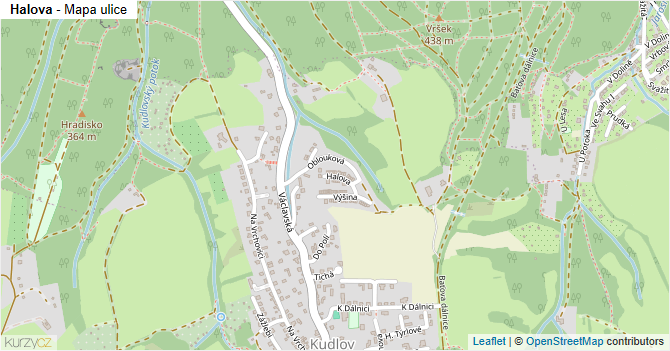 Halova - mapa ulice