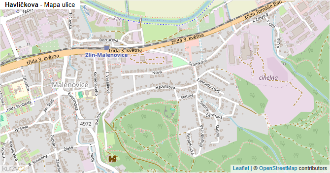Havlíčkova - mapa ulice