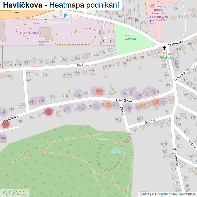 Mapa Havlíčkova - Firmy v ulici.