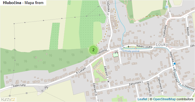 Hlubočina - mapa firem