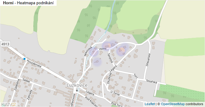 Horní - mapa podnikání