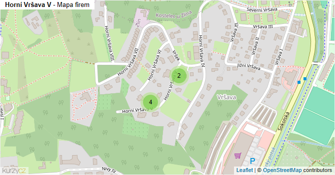Horní Vršava V - mapa firem