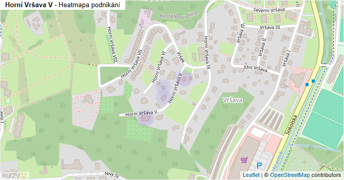 Horní Vršava V - mapa podnikání