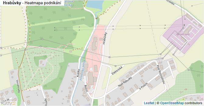 Hrabůvky - mapa podnikání