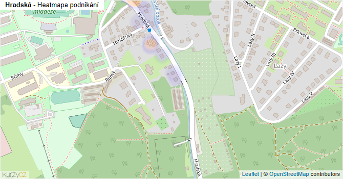Hradská - mapa podnikání