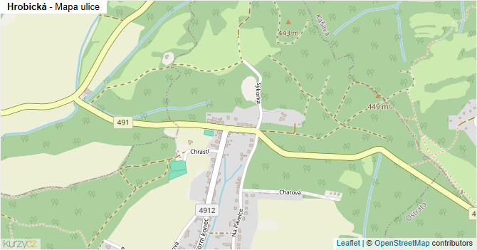 Hrobická - mapa ulice