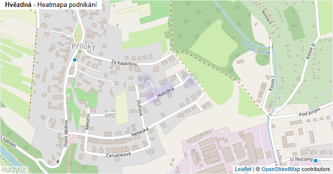 Hvězdná - mapa podnikání