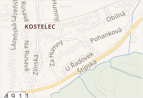 Jabloňová v obci Zlín - mapa ulice