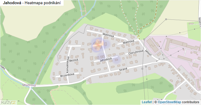Jahodová - mapa podnikání