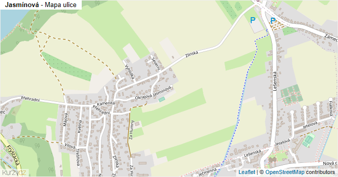 Jasmínová - mapa ulice