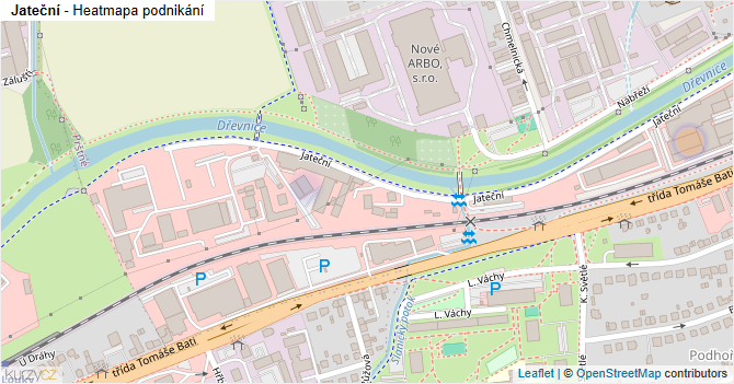 Jateční - mapa podnikání