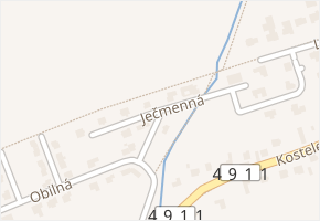 Ječmenná v obci Zlín - mapa ulice