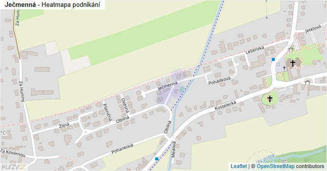 Ječmenná - mapa podnikání
