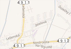 Jetelová v obci Zlín - mapa ulice